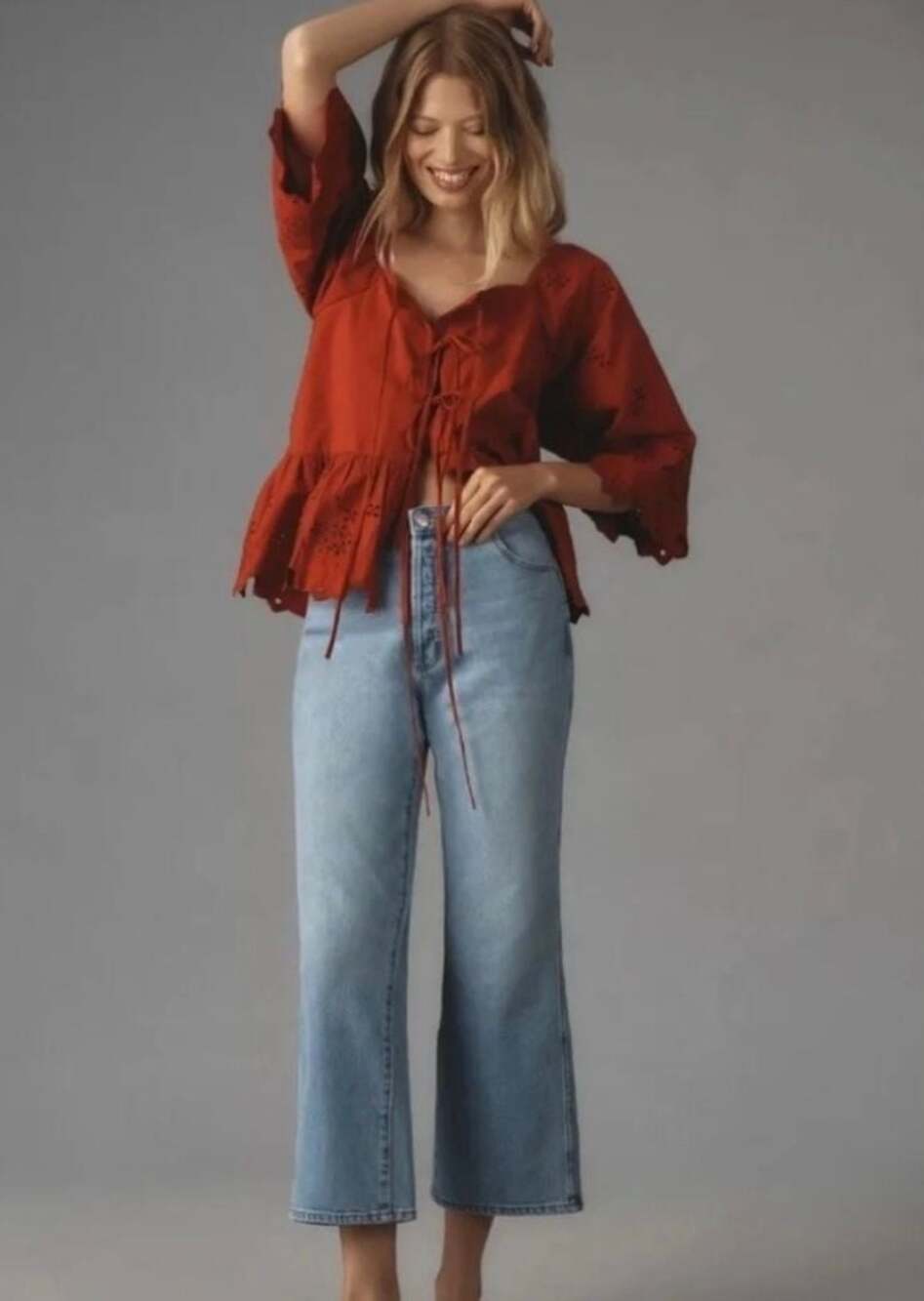 NWT Rolla's Classic Flare Crop High Rise Relaxed Flare Jeans Size 33